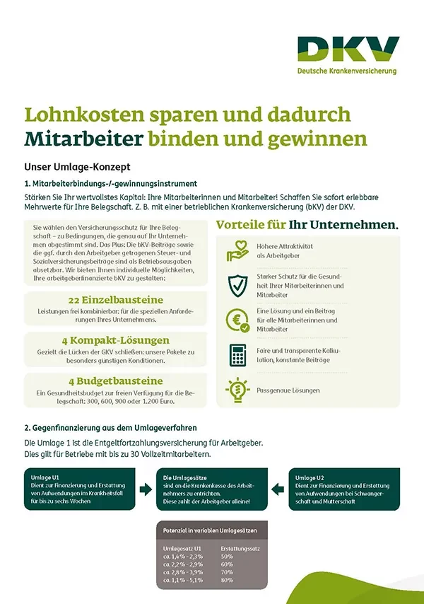 Umlage_Konzept U1 Umlagekonzept um Lohnkosten zu sparen und dadurch Mitarbeiter binden und gewinnen